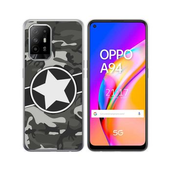 Funda Gel Tpu Oppo A94 5g Diseño Camuflaje 02