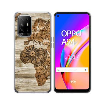 Funda Gel Tpu Oppo A94 5g Diseño Madera 07