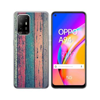 Funda Gel Tpu Oppo A94 5g Diseño Madera 10