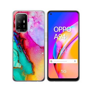 Funda Gel Tpu Oppo A94 5g Diseño Mármol 15