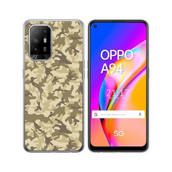 Funda Gel Tpu Oppo A94 5g Diseño Sand Camuflaje