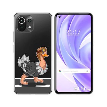 Funda Gel Transparente Xiaomi Mi 11 Lite 4g / 5g / 5g Ne Diseño Avestruz