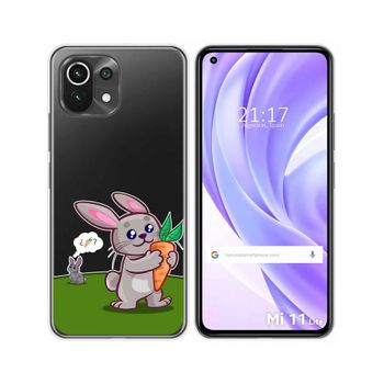 Funda Gel Transparente Xiaomi Mi 11 Lite 4g / 5g / 5g Ne Diseño Conejo