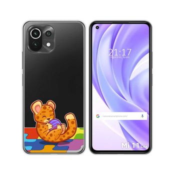 Funda Gel Transparente Xiaomi Mi 11 Lite 4g / 5g / 5g Ne Diseño Leopardo