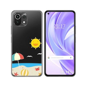 Funda Gel Transparente Xiaomi Mi 11 Lite 4g / 5g / 5g Ne Diseño Playa