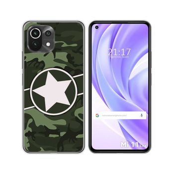 Funda Gel Tpu Xiaomi Mi 11 Lite 4g / 5g / 5g Ne Diseño Camuflaje 01