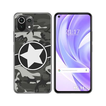 Funda Gel Tpu Xiaomi Mi 11 Lite 4g / 5g / 5g Ne Diseño Camuflaje 02