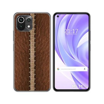 Funda Gel Tpu Xiaomi Mi 11 Lite 4g / 5g / 5g Ne Diseño Cuero 01