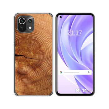 Funda Gel Tpu Xiaomi Mi 11 Lite 4g / 5g / 5g Ne Diseño Madera 04