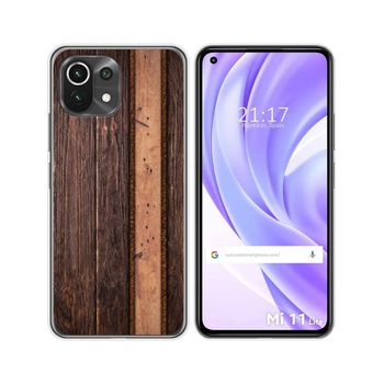 Funda Gel Tpu Xiaomi Mi 11 Lite 4g / 5g / 5g Ne Diseño Madera 05