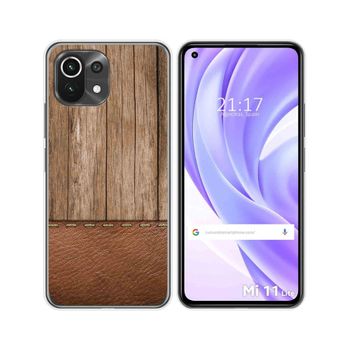 Funda Gel Tpu Xiaomi Mi 11 Lite 4g / 5g / 5g Ne Diseño Madera 09