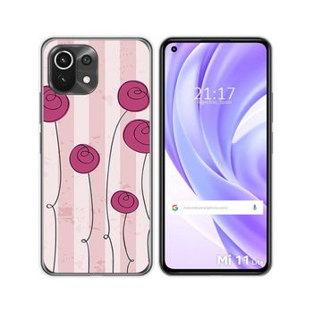 Funda Gel Tpu Xiaomi Mi 11 Lite 4g / 5g / 5g Ne Diseño Flores Vintage