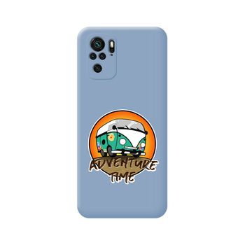 Funda Silicona Líquida Azul Xiaomi Redmi Note 10 / 10s Diseño Adventure Time