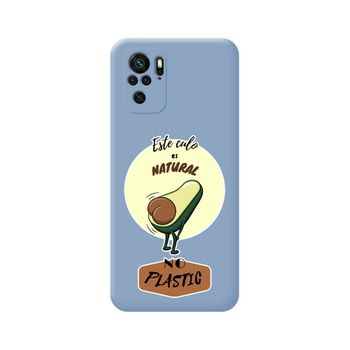 Funda Silicona Líquida Azul Xiaomi Redmi Note 10 / 10s Diseño Culo Natural