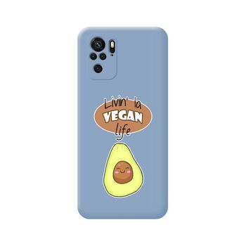 Funda Silicona Líquida Azul Xiaomi Redmi Note 10 / 10s Diseño Vegan Life