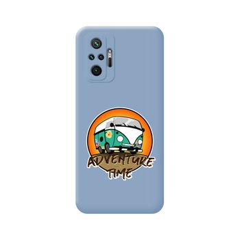 Funda Silicona Líquida Azul Xiaomi Redmi Note 10 Pro Diseño Adventure Time