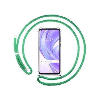 Funda Colgante Transparente Xiaomi Mi 11 Lite 4g / 5g / 5g Ne Con Cordon Verde Agua