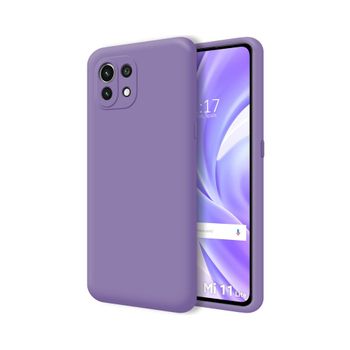 Funda Silicona Líquida Ultra Suave Xiaomi Mi 11 Lite 4g / 5g / 5g Ne Color Morada