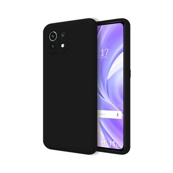 Funda Silicona Líquida Ultra Suave Xiaomi Mi 11 Lite 4g / 5g / 5g Ne Color Negra