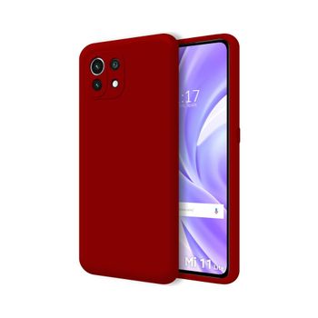 Funda Silicona Líquida Ultra Suave Xiaomi Mi 11 Lite 4g / 5g / 5g Ne Color Roja