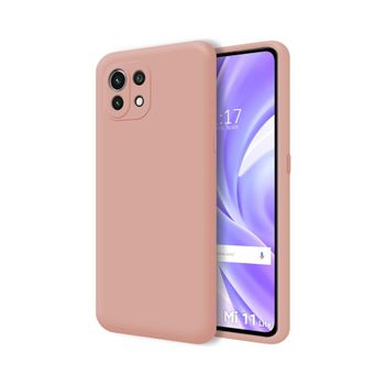 Funda Silicona Líquida Ultra Suave Xiaomi Mi 11 Lite 4g / 5g / 5g Ne Color Rosa