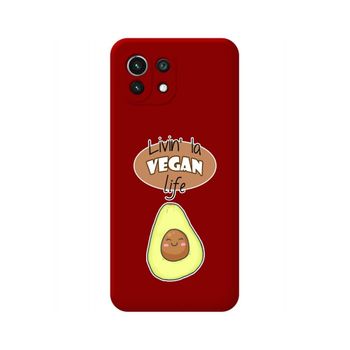 Funda Silicona Líquida Roja Xiaomi Mi 11 Lite 4g / 5g / 5g Ne Diseño Vegan Life