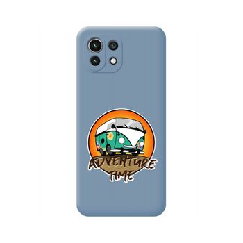 Funda Silicona Líquida Azul Xiaomi Mi 11 Lite 4g / 5g / 5g Ne Diseño Adventure Time