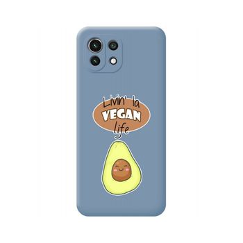 Funda Silicona Líquida Azul Xiaomi Mi 11 Lite 4g / 5g / 5g Ne Diseño Vegan Life