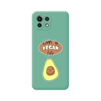 Funda Silicona Líquida Verde Xiaomi Mi 11 Lite 4g / 5g / 5g Ne Diseño Vegan Life