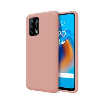 Funda Silicona Líquida Ultra Suave Oppo A74 4g Color Rosa