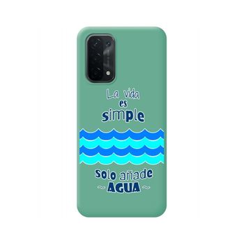 Funda Silicona Líquida Verde Oppo A54 5g / A74 5g Diseño Agua