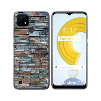 Funda Gel Tpu Realme C21 Diseño Ladrillo 05