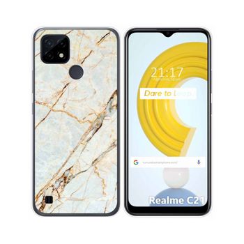 Funda Gel Tpu Realme C21 Diseño Mármol 13