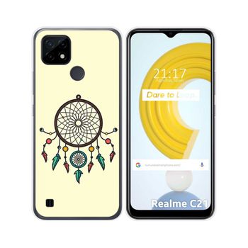 Funda Gel Tpu Realme C21 Diseño Atrapasueños