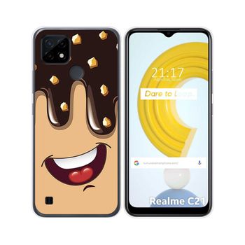 Funda Gel Tpu Realme C21 Diseño Helado Chocolate