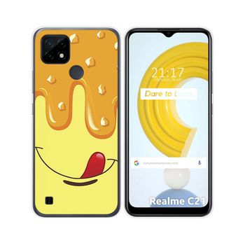 Funda Gel Tpu Realme C21 Diseño Helado Vainilla