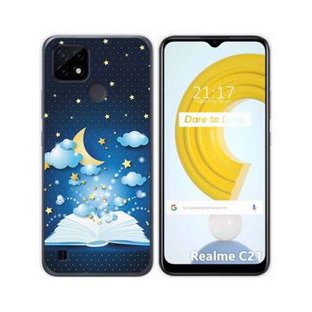 Funda Gel Tpu Realme C21 Diseño Libro Cuentos