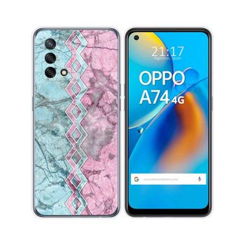 Funda Gel Tpu Oppo A74 4g Diseño Mármol 08