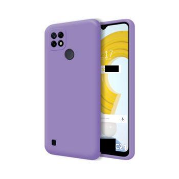 Funda Silicona Líquida Ultra Suave Realme C21 Color Morada