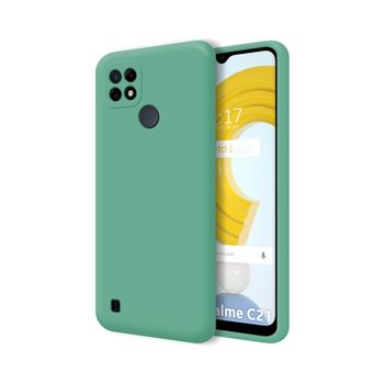 Funda Silicona Líquida Ultra Suave Realme C21 Color Verde