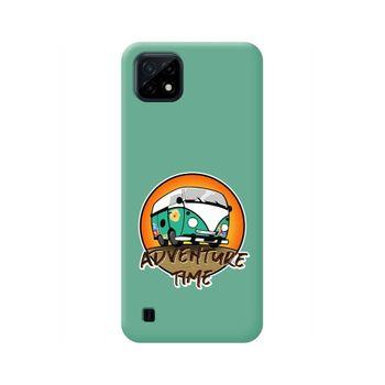 Funda Silicona Líquida Verde Realme C21 Diseño Adventure Time