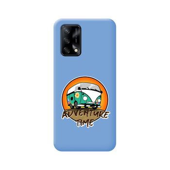 Funda Silicona Líquida Azul Oppo A74 4g Diseño Adventure Time