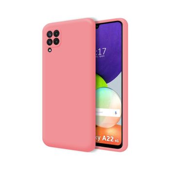 Funda Silicona Líquida Ultra Suave Samsung Galaxy A22 4g / M22 Color Rosa