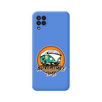 Funda Silicona Líquida Azul Samsung Galaxy A22 4g / M22 Diseño Adventure Time