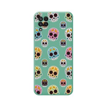 Funda Silicona Líquida Verde Samsung Galaxy A22 4g / M22 Diseño Catrina