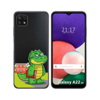 Funda Silicona Transparente Samsung Galaxy A22 5g Diseño Coco