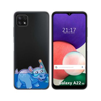 Funda Silicona Transparente Samsung Galaxy A22 5g Diseño Hipo