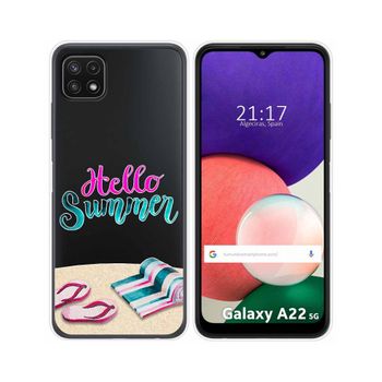 Funda Silicona Transparente Samsung Galaxy A22 5g Diseño Summer