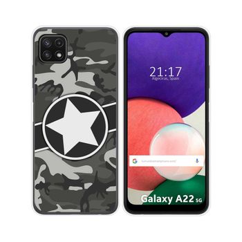 Funda Silicona Samsung Galaxy A22 5g Diseño Camuflaje 02