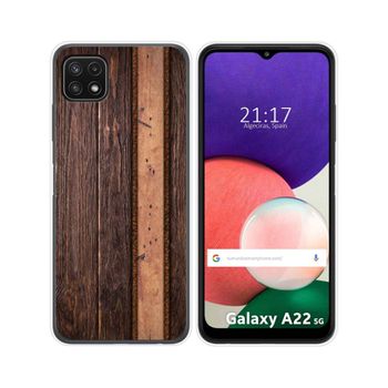 Funda Silicona Samsung Galaxy A22 5g Diseño Madera 05